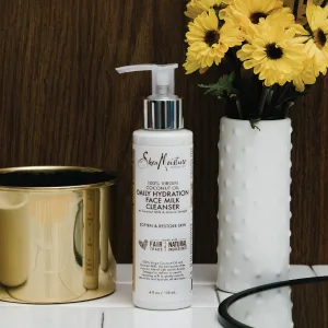 SheaMoisture 100% Virgin Coconut Oil Daily Hydration Face Milk Cleanser | 4 fl.oz. - product information 4