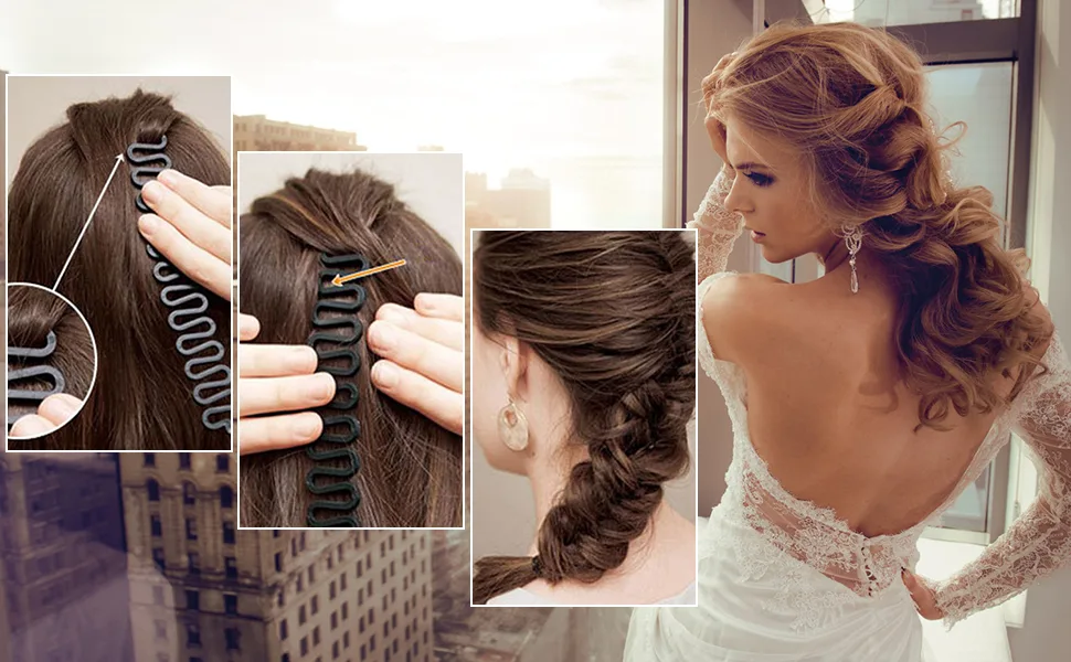 20Pcs Hair Tail Tools Set,Ponytail Maker Hair Braiding Tool for Women Girls Styling Maker Hair Styling Accessories - Hair Braiding Tool