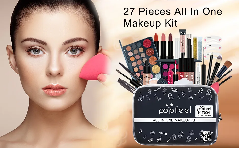Makeup Kit for Women Full Kit, All-in-one Makeup Gift Set, Include Makeup Brush Set, Eyeshadow Palette, Lip Gloss Set, Lipstick, Blush, Foundation, Concealer, Mascara, Eyebrow Pencil - product information 1