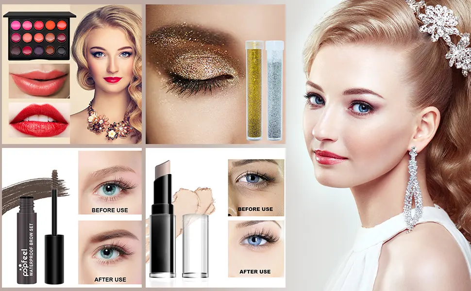 Makeup Kit for Women Full Kit, All-in-one Makeup Gift Set, Include Makeup Brush Set, Eyeshadow Palette, Lip Gloss Set, Lipstick, Blush, Foundation, Concealer, Mascara, Eyebrow Pencil - product information 10