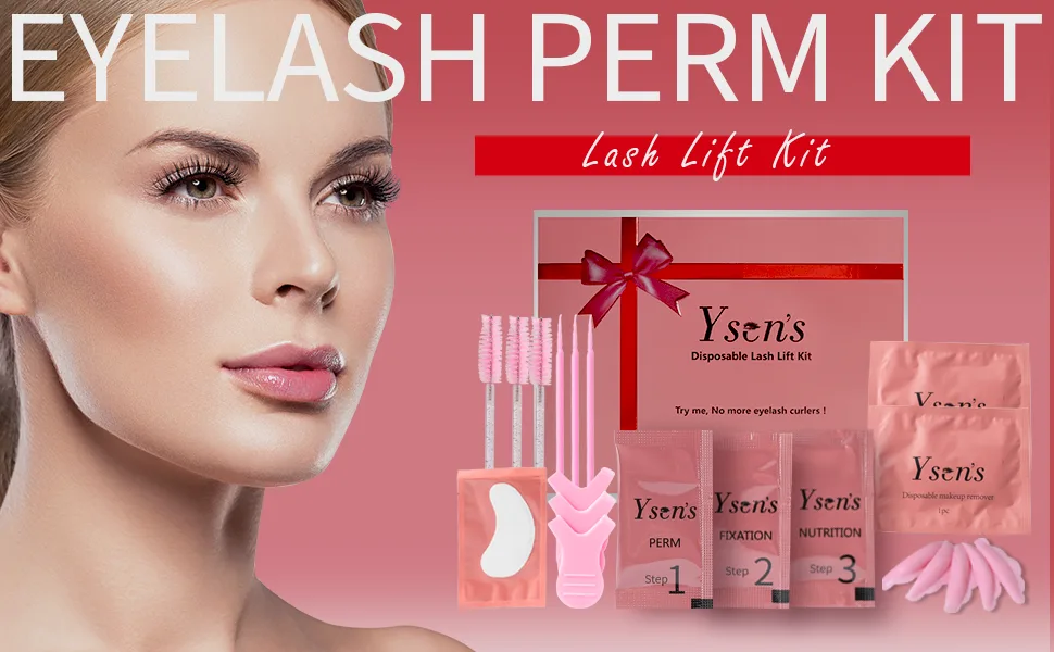 Ysen’s Lash Lift Kit Professional Eyelash Lash Extensions Lash Curling Semi-Permanent Curling Perming Wave Suitable for Salon, Parties, Dances, Birthdays, Festivals disposable set - Lash lift kit