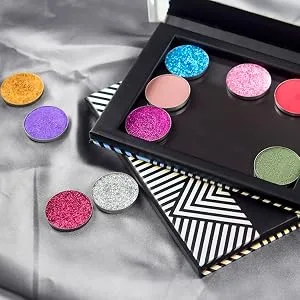 TUOKING Makeup Magnetic Palette with Mirror and 20Pcs Metal Stickers Empty Storage Palette for Eyeshadow Powder Highlighter - palette for eyeshadow
