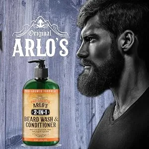 Arlo's 2-in-1 Beard Wash and Conditioner 12 oz. - Pro Growth Formula - product information 3