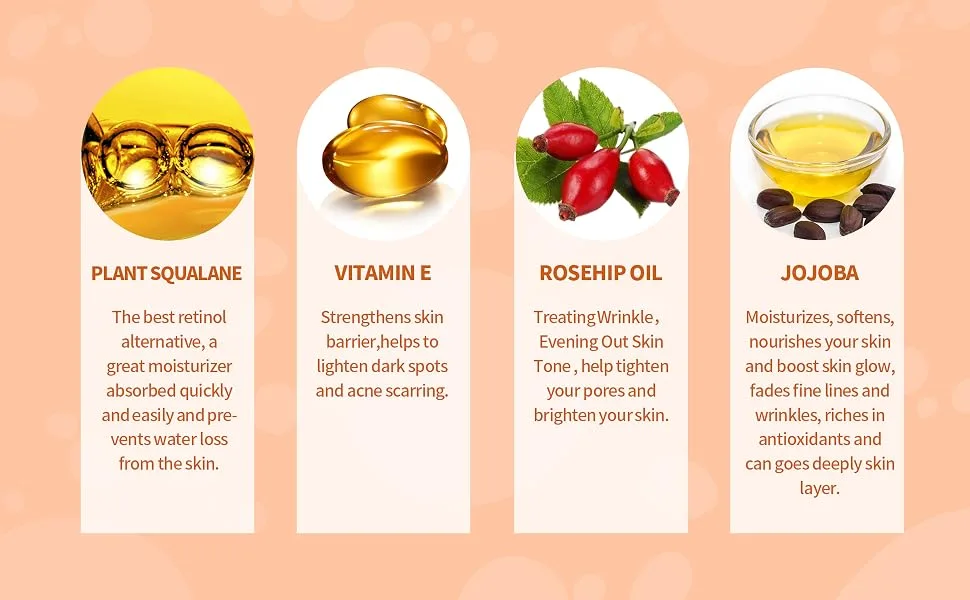Scar-Reducer Squalane + Vitamin E Rosehip Oil Moisturizer for Face Hydrate, Reduce Scars and Stretch Marks, Wrinkles for Smoother, Softer Skin 1 fl. Oz. - banner 4