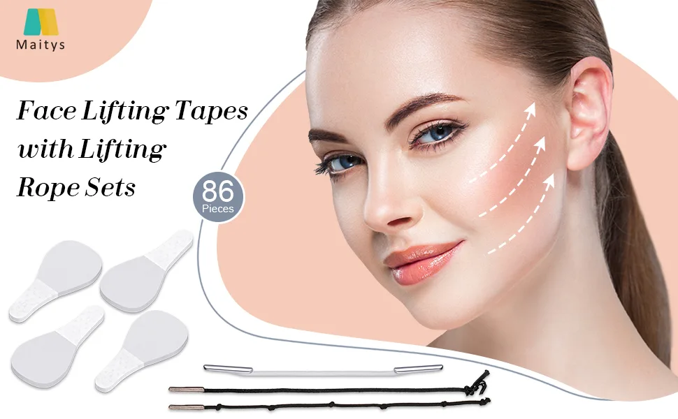 86 Pieces Face Lifting Tapes with Lifting Rope Sets - product information 1