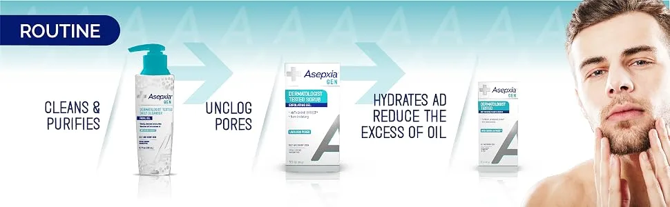 Asepxia GEN Moisturizing Mattifying Cream for Oily Skin, Neutralizes Unwanted Shine, 1.7 Ounce Moisturizing Cream - Asepxia GEN Routine