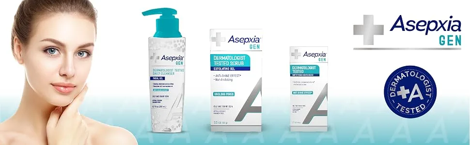 Asepxia GEN Moisturizing Mattifying Cream for Oily Skin, Neutralizes Unwanted Shine, 1.7 Ounce Moisturizing Cream - New Asepxia GEN