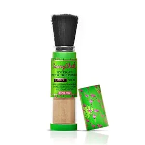 Sunny Chick Sunscreen Powder- Tinted Brush-On Mineral Sunblock SPF30 .23OZ (Medium) - Brush On