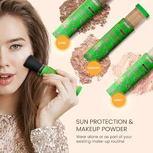 Sunny Chick Sunscreen Powder- Tinted Brush-On Mineral Sunblock SPF30 .23OZ (Medium) - product information 2