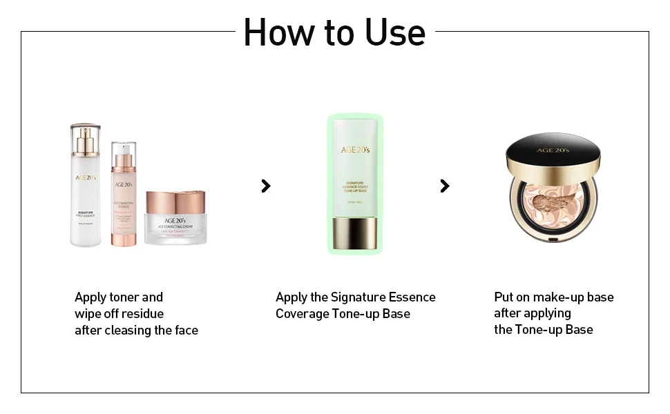 AGE 20's Brightening Green Tone Up Base, 71% Hydrating Essence SPF35 PA++ Korean Makeup Primer (1.35 fl. oz) - B08628NXZN
