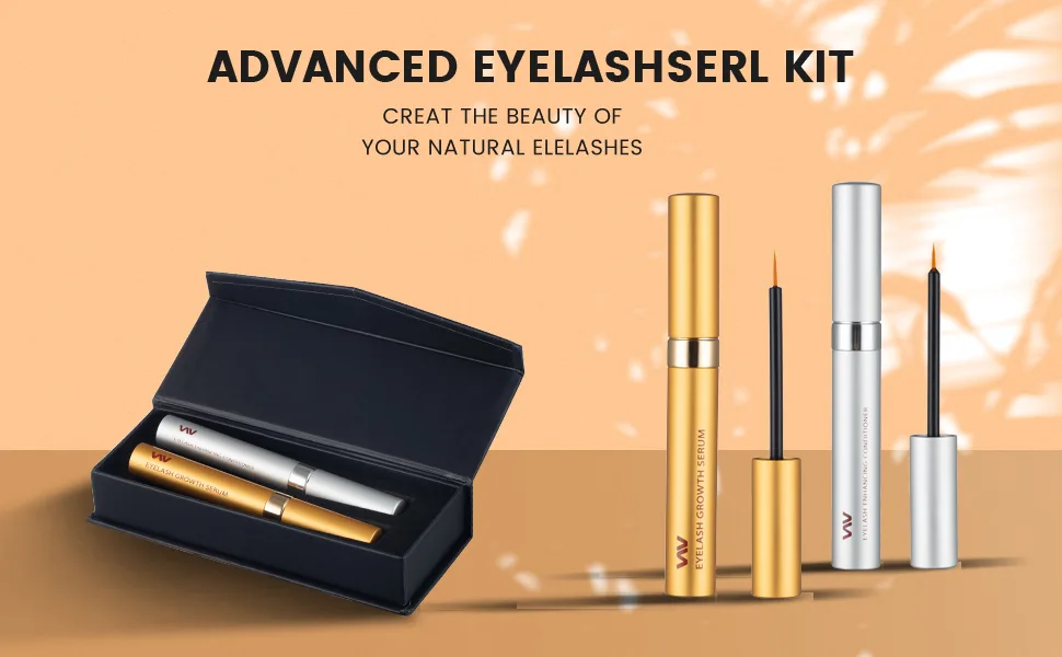 Eyelash Growth Serum Kit, Eyelashes & Eyebrows Booster - Essential Serum (5 mL) & Enhancing Conditioner (5 mL) for stronger, Thicker Eyelashes & Brows - product information 2