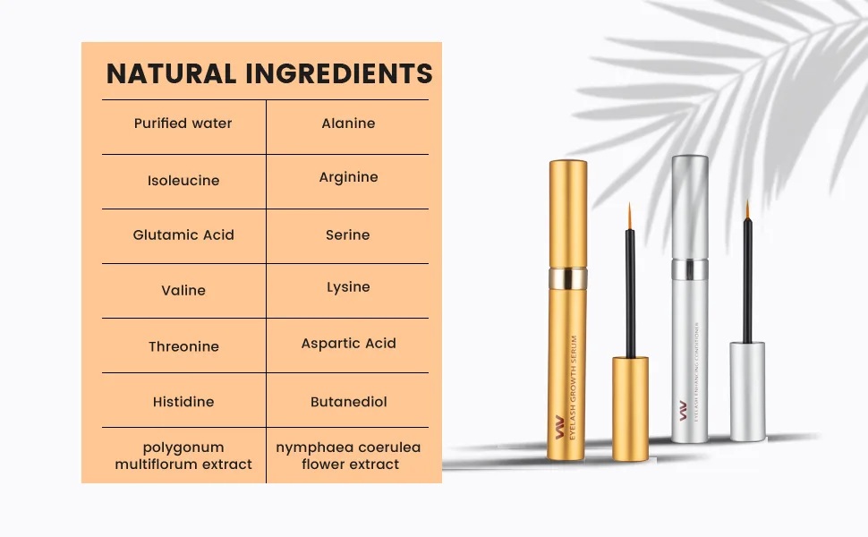 Eyelash Growth Serum Kit, Eyelashes & Eyebrows Booster - Essential Serum (5 mL) & Enhancing Conditioner (5 mL) for stronger, Thicker Eyelashes & Brows - product information 3