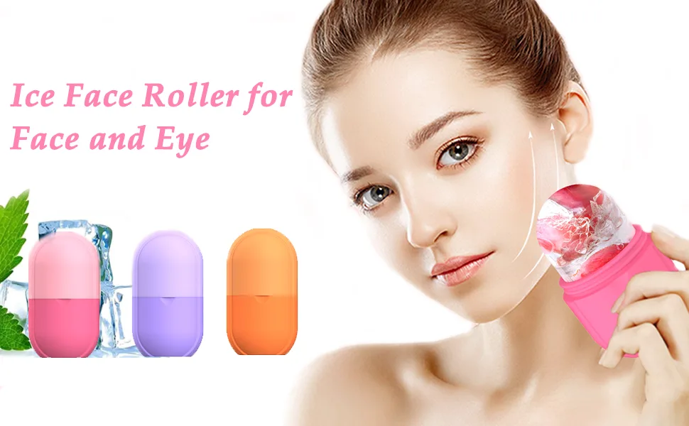 Mini Beauty Ice Face, Face Ice Roller, Reusable Ice Face Roller, Face Ice Holder Ice Roller for Face and Eye (Pink) Mini Ice Roller Pink - ice roller