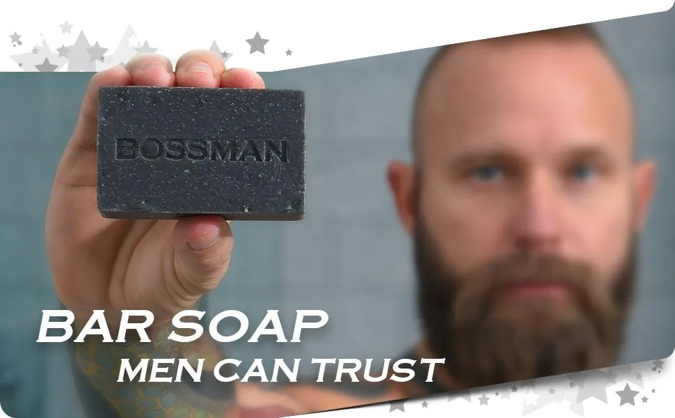 Bossman Men’s Bar Soap (Lavender and Patchouli, 3 Pack) Lavender and Patchouli 3 Pack - Bpssman bar soap 4 pack