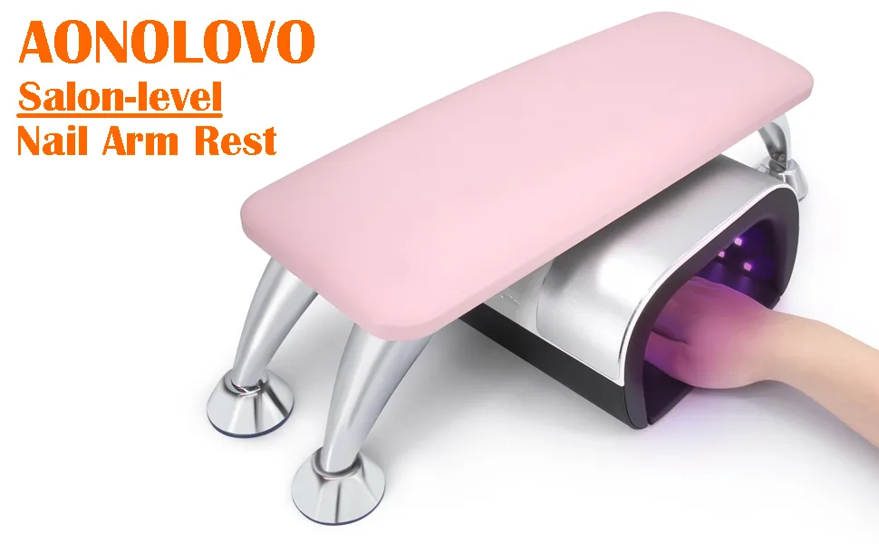 Big Nail Arm Rest Cushion, Microfiber Leather Manicure Hand Rest, Professional Nail Hand Rest Cushion Pillow Stand (Pink) - product information 3