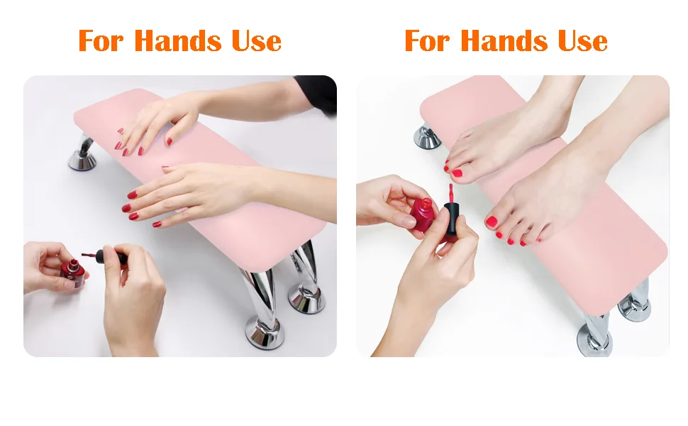 Big Nail Arm Rest Cushion, Microfiber Leather Manicure Hand Rest, Professional Nail Hand Rest Cushion Pillow Stand (Pink) - product information 4
