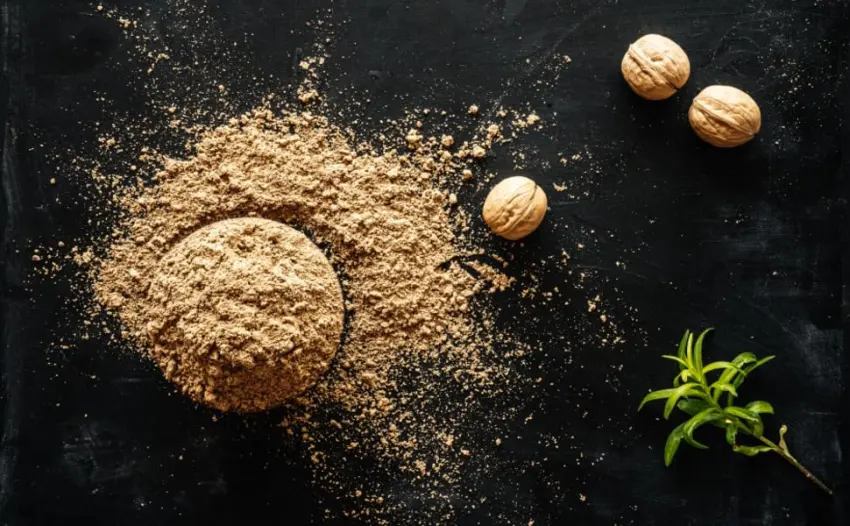 Natural Walnut Shell Powder with Resealable Zip Lock Pack, No Silica and Any Artificial Additives for Homemade Natural Scrub 227g, 1/2lbs, 8oz( packaging may vary ) - walnut shell , scrub , organic , soap making, mi nature ,exfoliate