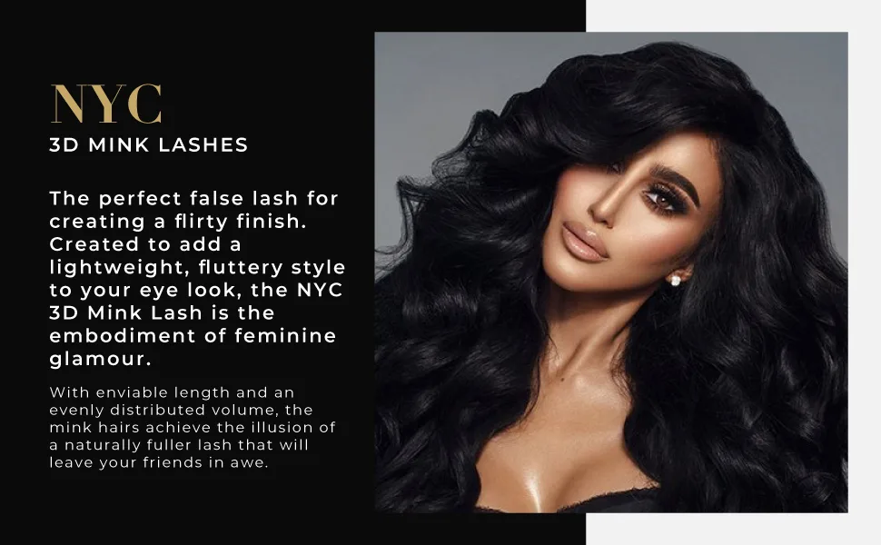 Lilly Lashes 3D Mink NYC | False Eyelashes | Dramatic Look and Feel | Reusable | Non-Magnetic | 100% Handmade - product information 3