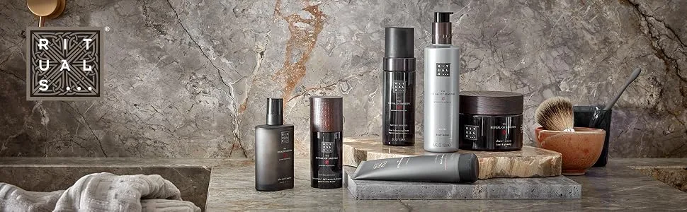 RITUALS Samurai Classic Invigorating Gift Set for Men - Includes 2 Foaming Shower Gels, Body Moisturizer & Shaving Cream with Bamboo & Sandalwood - Medium - Samurai BTF 1
