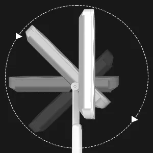Makeup Mirror with Lights and Magnification, Trifold Lighted Makeup Mirror White Trifold - 180° Rotating Bracket