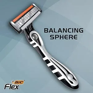 BIC Flex 5 Disposable Razors for Men, Sensitive Skin Razor For a Smooth and Close Shave, Portable Razors with 5 Blades, 4-Pack Disposable Razor Set - BIC Flex 5 Men