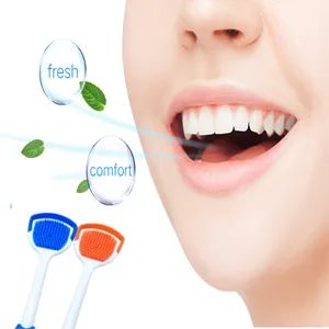 2 Pack Tongue Scraper, Tongue Cleaner Brush for Adults Tongue Scrubber for Better Breath (Green&Blue) - product information 12