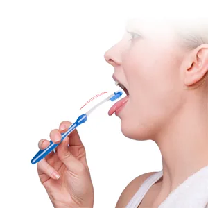 2 Pack Tongue Scraper, Tongue Cleaner Brush for Adults Tongue Scrubber for Better Breath (Green&Blue) - product information 4