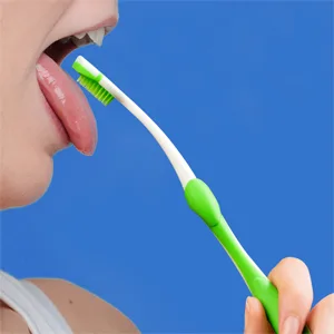 2 Pack Tongue Scraper, Tongue Cleaner Brush for Adults Tongue Scrubber for Better Breath (Green&Blue) - product information 5