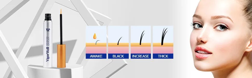 VigorWell Eyelash Growth Serum for Longer Thicker Lashes & Brows, Irritation Free Formula (5mL) - eyelash growth serum