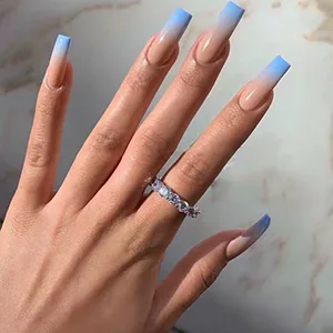 Extra Long Square Nail Tips - Misssix 504 Pcs XXL Square Press on Nails Clear Full Cover Nail Tips for Acrylic False Nail, 12 Sizes Square Full Cover Nail Tips - Full Cover Nail Tips