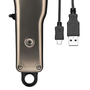 GAMMA+ Protégé Cordless Clipper and Trimmer Combo Set, Barbers for Men or Women, Micro USB, Taper Blade, Guards, Great Beginner Set, Matte Metallic Gunmetal… - Gamma protege usb combo