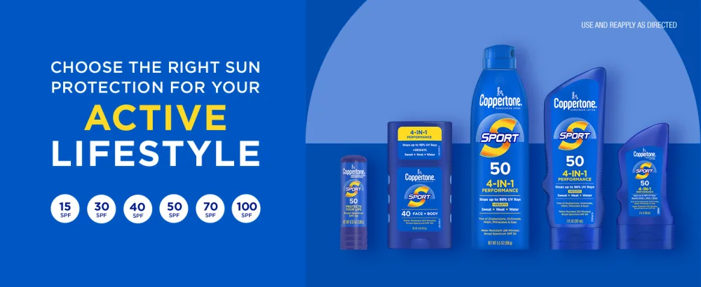 Coppertone SPORT Sunscreen SPF 30, Water Resistant Sunscreen Lotion, Broad Spectrum SPF 30 Sunscreen, Bulk Sunscreen Pack, 7 Fl Oz Bottle, Pack of 2 - sport sunscreen, coppertone, coppertone lip sunscreen, lip spf, spf 50, sunblock