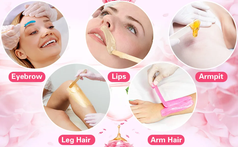 200 Pcs Assorted Style Eyebrow Wax Sticks Waxing Applicator Wooden Wax Spatulas Kit for Face and Small Hair Removal Sticks - ADAPT TO EYEBROW LIPS ARMPIT LEGHAIR ARM HAIR