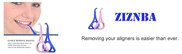 Clear Aligner Removal Tool by ZIZNBA - Invisible Removable Braces - QTY 2 2 Count (Pack of 1) - Clear Aligner Removal Tool