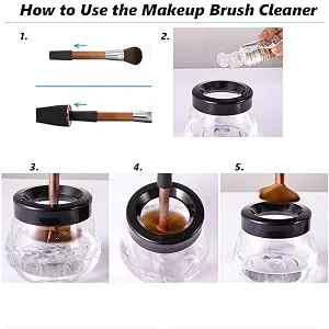 Beautrayn Automatic Makeup Brush Cleaner Dryer Fast Electric Brush Cleaner Machine Super Clean Spinner Brush Wash & Dry Cleaning Tool - product information 5