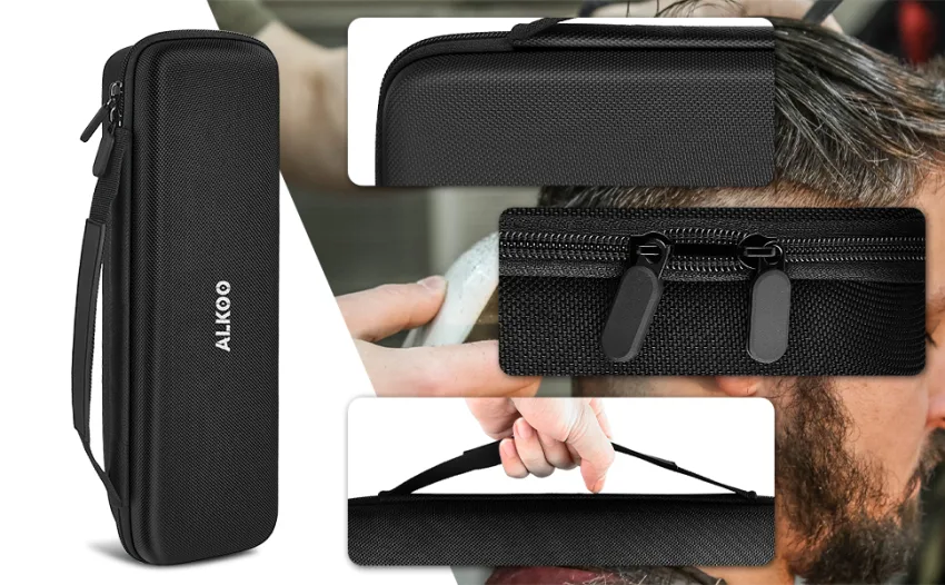 Grooming Clipper Blade Case, 12 Slots Storage Holder Organizer Compatible with Osterl Clipper Guards, Andis Blades, Wahl Clippers Different Size (Upgraded Black) - product information 2