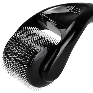 Microneedle Derma Roller for Body 540 Titanium Micro Needles for Stretch Marks Cosmetic Tool Black - 2.0 mm needle head