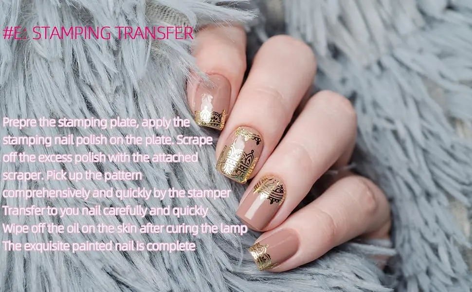 Double Sided Nail Art Stamper, Clear Silicone Stamping Jelly with Scraper, Transparent Visible Body, No Misplacement for DIY Nail Decor - clear silicone nail stamper