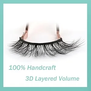False Eyelashes 14mm Faux 3D Mink Lashes Natural Look Fluffy Cat Eye Wispy Lashes Pack by Kiromiro, 14 Pairs - 100% handmade false eyelashes