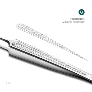 MR.GREEN Ingrown Hair Tweezers Needle Nose Pointed Tips Tweezers For Eyebrows Splinters Blackhead Removal Acne Clip Extractor (Long) - 2191-300-3