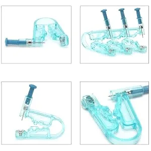 Ear Piercing Gun, 6pcs disposable Safety Ear Piercing Gun Unit Tool with Asepsis Pierce Kit Blue for Piercing kit Piercing Supplies with Ear Stud - 5501956_H