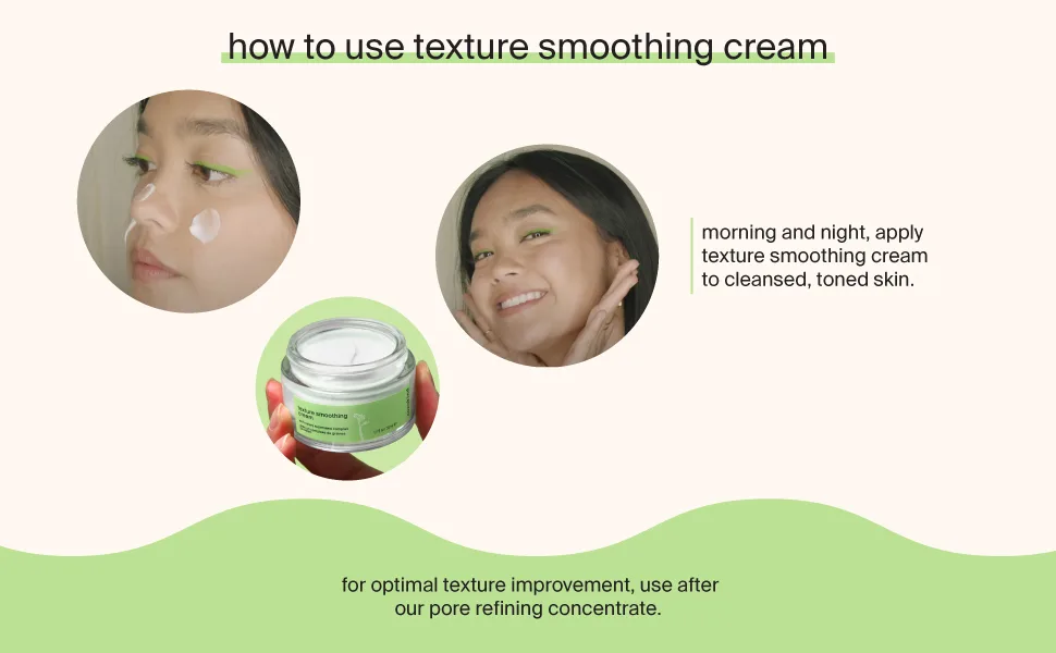 Cocokind Texture Smoothing Cream, Lightweight, Hydrating Face Cream with Squalane and Celery Seed - how to use
