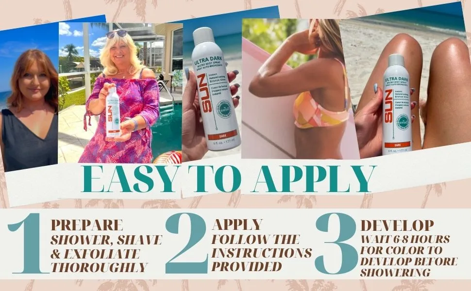 Sun Laboratories Self Tanner Micro Mist, Sunless Tanning, Ultra Dark, 2-Pack 6 Fl Oz (Pack of 2) - Micro mist sprays easy to apply