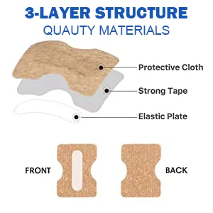 Toenail Corrector Patch, Ingrown Toe Nail Correction Sticker, Glue-Free Ingrown Toenail Corrector Strip, With Nail Correction Tool, 60PCS - product information 4