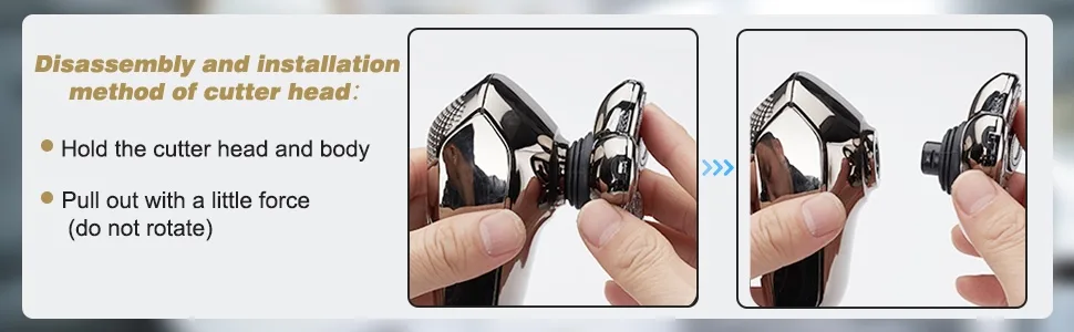 Head Shaver, 6D Floating Electric Head Shavers for Bald Men, LED Display Waterproof Razor for Hair - product information 6