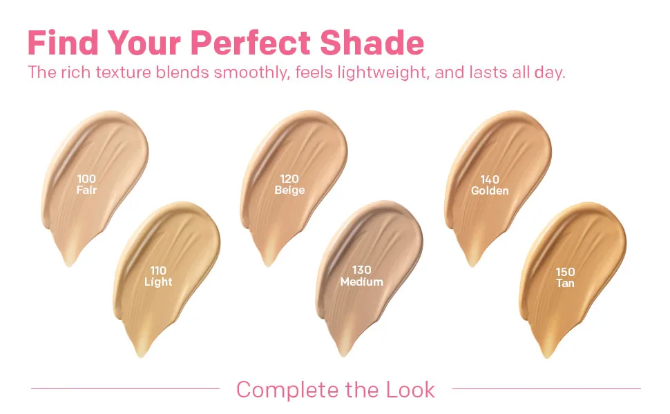 Almay Skin Perfecting Healthy Biome Foundation Makeup with Prebiotic Complex SPF 25, Hypoallergenic, -Fragrance Free, 130 Medium, 1 fl. oz. - full medium coverage buildable sun protection sunscreen clean skin glow anti-pollution shield blur