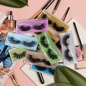 Mink Fluffy Lashes 25mm Fake Eyelashes Pack 10 Pairs Mixed Long Thick Lashes Bulk Handmade Reusable 8D Volume Eyelashes 10Pairs_Try - mink eyelashes