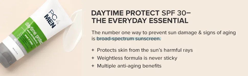 Paula's Choice PC4MEN Daytime Protect SPF 30 Moisturizer with Antioxidants, 2 oz (1 Bottle) Fragrance Free - Paula