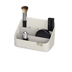 Joseph Joseph 75005 Viva Makeup Cosmetic Storage Organizer with Drawer, Large with Mirror, Shell - Makeup Cosmetic Storage Organizer