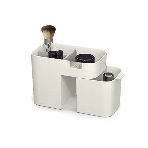 Joseph Joseph 75005 Viva Makeup Cosmetic Storage Organizer with Drawer, Large with Mirror, Shell - Makeup Cosmetic Storage Organizer with Drawer
